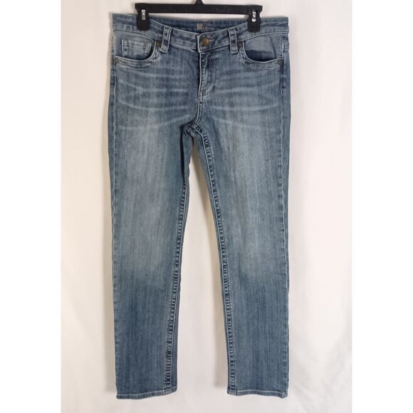 Kut from the Kloth Katy Mid Rise Straight Leg Jeans Sz 10 Denim Excellent - Picture 1 of 8